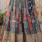 Digital Printed Silk Designer Crop Top Lehenga