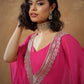 Women Embroidered Kaftan With Cami & Straight Pants