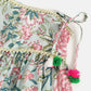 Girls Green & Pink Floral Printed Pure Cotton A-Line Kurti with Dhoti Pants