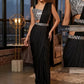 Silver Black Midnight Striped Designer Saree