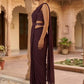 Alluring Purple Embellished Designer Saree