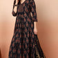 Oumad Floral Print Kurta, Palazzo & Dupatta Set