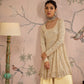 Women Gold Sequins Peplum Top With Flared Pants