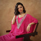 Women Embroidered Kaftan With Cami & Straight Pants