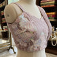 Mauve Embellished Embroidered Fusion Saree