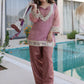 Fabulous Mirror Work Organza Function Wear Top With Palazzo