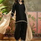 Women Cotton Embroidered Straight Kurta And Farshi Salwar With Dupatta Set