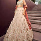 Precious Soft Beige Embroidered Silk Wedding Wear Lehenga Choli