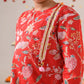Boys Floral Printed Regular Pure Cotton Kurta With Pyjamas
