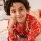 Boys Floral Printed Regular Pure Cotton Kurta With Pyjamas