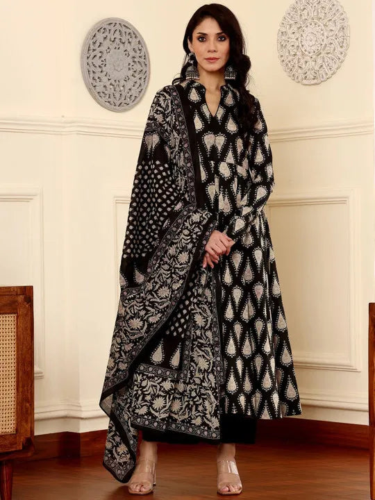 Women Ethnic Motifs Printed Regular Kurti with Palazzos & Dupatta
