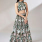 Wine/Olive Green Net Multi-Sequins Engagement Wear Lehenga Choli
