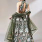 Wine/Olive Green Net Multi-Sequins Engagement Wear Lehenga Choli