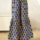 Girls Blue Ethnic Floral Print Cotton A-Line Kurta & Sharara With Dupatta