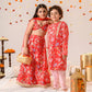 Boys Floral Printed Regular Pure Cotton Kurta With Pyjamas