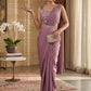 Lavender Pure Crepe Designer Saree