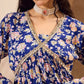 Floral Printed Thread Work Anarkali Kurta with Sharara