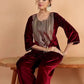 Women Ethnic Motifs Embroidered Above Knee Regular Kurta with Patiala