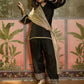 Women Cotton Embroidered Straight Kurta And Farshi Salwar With Dupatta Set