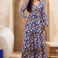 Floral Printed Thread Work Anarkali Kurta with Sharara