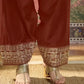 Women Cotton Embroidered Straight Kurta And Farshi Salwar With Dupatta Set