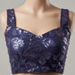 Dark Embellished Designer Saree in Midnight Blue & Wine Color