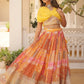 Digital Printed Silk Designer Crop Top Lehenga