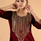 Women Ethnic Motifs Embroidered Above Knee Regular Kurta with Patiala