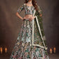 Wine/Olive Green Net Multi-Sequins Engagement Wear Lehenga Choli