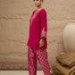 Ethnic Motifs Embroidered Thread Work Velvet Kurta With Patiala