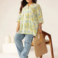 Plus Size Pure Cotton Floral Printed A-line Tunic