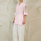 Women Farshi Floral Embroidered U-Neck Pure Cotton Kurti with Salwar