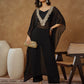 Women Embroidered Kaftan With Cami & Straight Pants