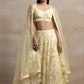 Beautiful Yellow Sequins Net Party Wear Lehenga Choli With Dupatta