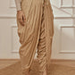 Womens Beige Cambric Cotton Dhoti Yoga Pants