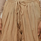 Womens Beige Cambric Cotton Dhoti Yoga Pants