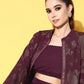 Stylish Printed Top & Jacket With Skirt - Co-ord Set