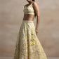 Beautiful Yellow Sequins Net Party Wear Lehenga Choli With Dupatta