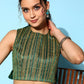 Green & Gold-Toned Printed Co-ords