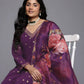 Plus Size Printed Empire Gotta Patti Kurta with Trousers & With Dupatta