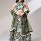 Wine/Olive Green Net Multi-Sequins Engagement Wear Lehenga Choli