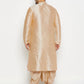 Men's Plus Size Zari Weaved Kurta Dhoti Set