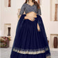 Embroidered Sequinned Semi-Stitched Lehenga & Unstitched Blouse With Dupatta