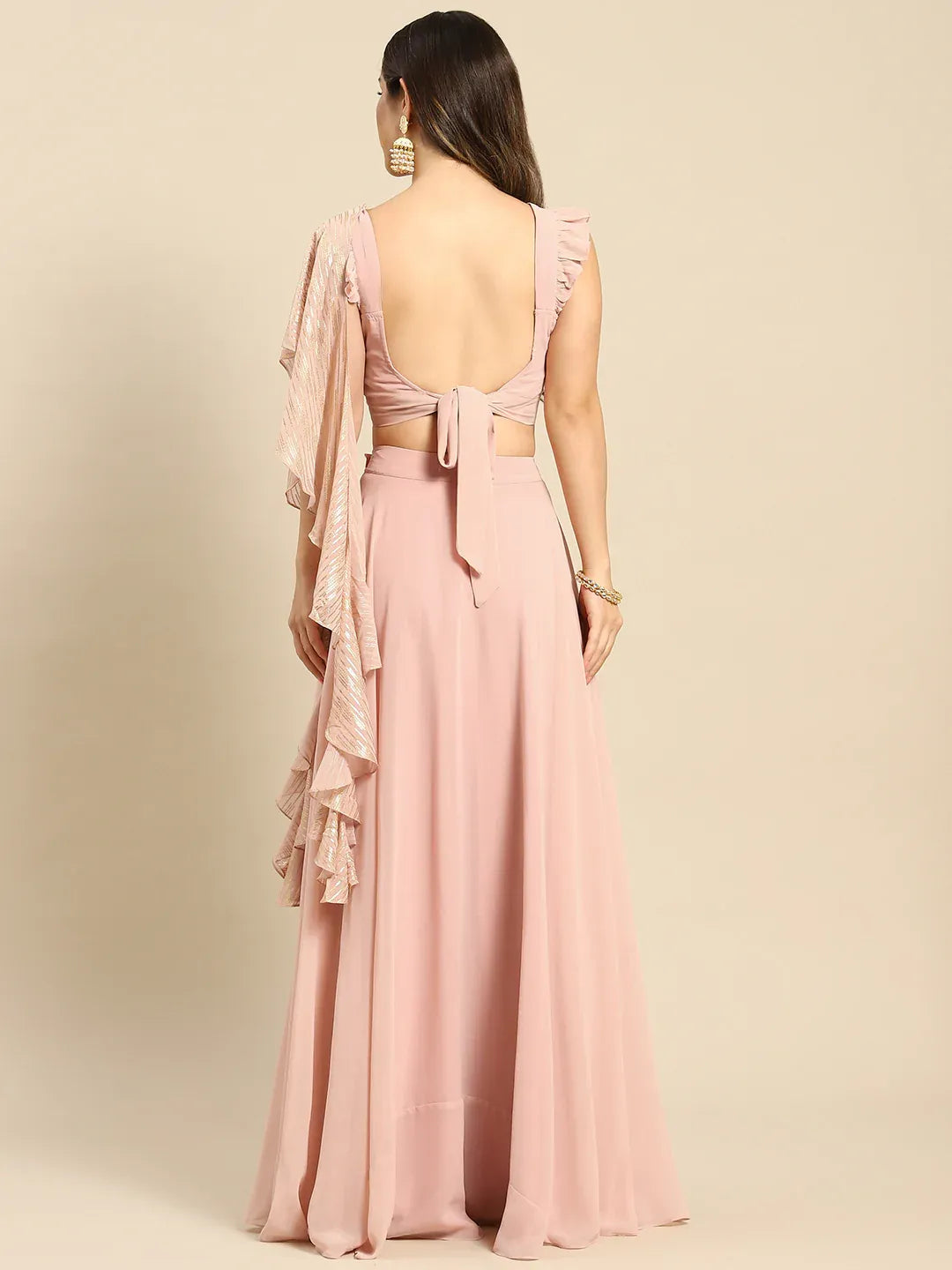 Flared skirt with crop top in Pastel Colors