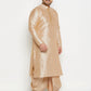 Men's Plus Size Zari Weaved Kurta Dhoti Set