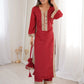 Stylish Mirror Laced Crepe Wedding Wear Kurti With Pant