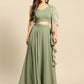 Flared skirt with crop top in Pastel Colors
