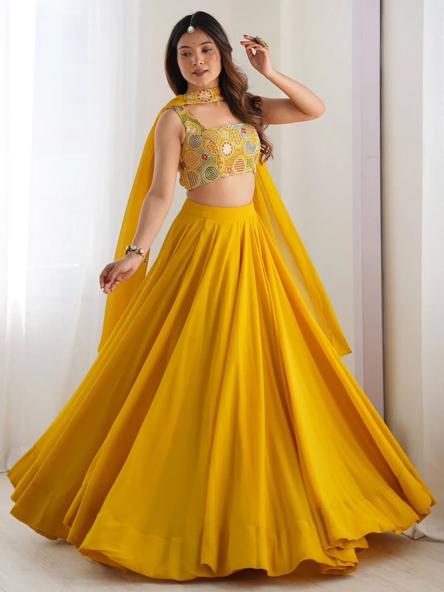 Georgette Party Wear Lehenga Choli With Dupatta
