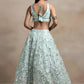 Attractive Blue Sequins Net Designer Lehenga Choli With Dupatta