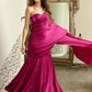 Magenta Pink Pleated Ready to Wear Saree